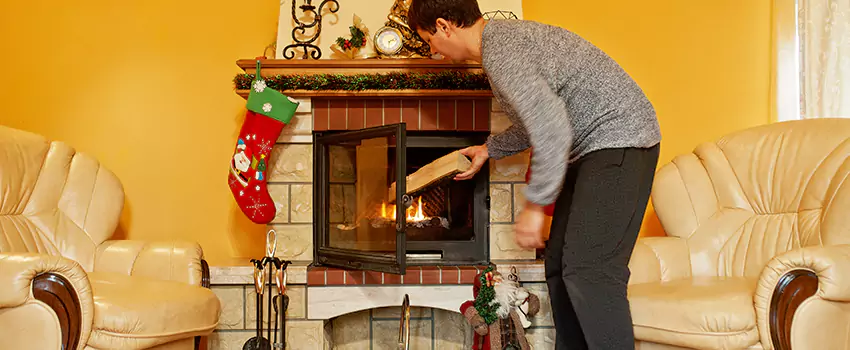 Rusted Metal Fireplace Restoration in Nacogdoches, Texas